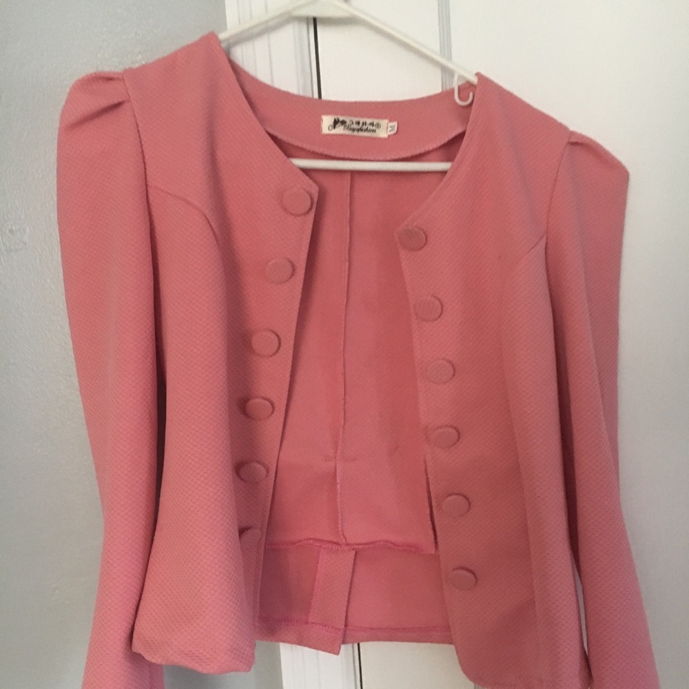 Cute Pink  Blazer with Bow.